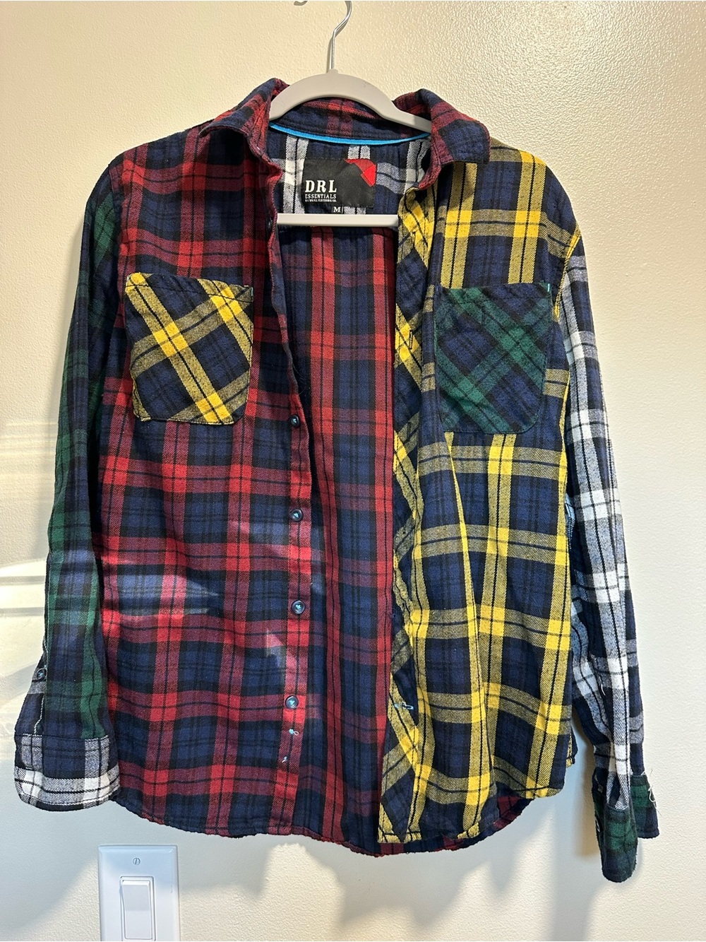 Men’s Colorblock DRL Essentials Plaid Button Down Shirt